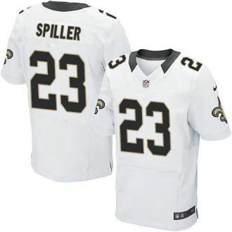 Nike New Orleans Saints -23 C J Spiller White Stitched NFL Elite Jersey