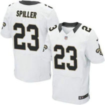 Nike New Orleans Saints -23 C J Spiller White Stitched NFL Elite Jersey