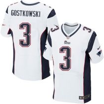 Nike New England Patriots -3 Stephen Gostkowski White Mens Stitched NFL Elite Jersey