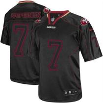 Nike San Francisco 49ers -7 Colin Kaepernick Lights Out Black Mens Stitched NFL Elite Jersey