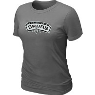 NBA San Antonio Spurs Big Tall Primary Logo Black Women T-Shirt (5)