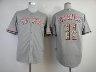 Texas Rangers #11 Yu Darvish Grey USMC Cool Base Stitched MLB Jersey