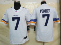 Nike Vikings -7 Christian Ponder White Stitched NFL Limited Jersey