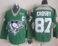 Pittsburgh Penguins -87 Sidney Crosby Green Practice Stitched NHL Jersey
