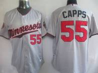 Minnesota Twins -55 Matt Capps Grey Cool Base Stitched MLB Jersey