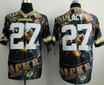 Nike Green Bay Packers #27 Eddie Lacy Team Color Men's Stitched NFL Elite Fanatical Version Jersey