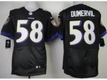 2013 NEW NFL Baltimore Ravens 58 Elvis Dumervil Black Jerseys(Elite)