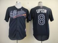 Atlanta Braves #8 Justin Upton Blue Alternate Stitched MLB Jersey