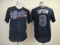 Atlanta Braves #8 Justin Upton Blue Alternate Stitched MLB Jersey