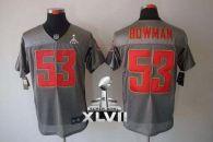 Nike San Francisco 49ers #53 NaVorro Bowman Grey Shadow Super Bowl XLVII Men‘s Stitched NFL Elite Je