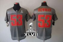 Nike San Francisco 49ers #53 NaVorro Bowman Grey Shadow Super Bowl XLVII Men‘s Stitched NFL Elite Je