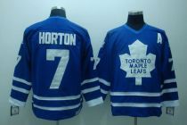 Toronto Maple Leafs -7 Tim Horton Stitched Blue CCM Throwback NHL Jersey