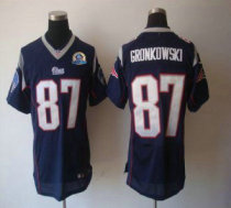 Nike Patriots -87 Rob Gronkowski Navy Blue Team Color With Hall of Fame 50th Patch Stitched NFL Elit