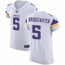 Nike Vikings -5 Teddy Bridgewater White Stitched NFL Vapor Untouchable Elite Jersey