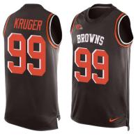 Nike Browns -99 Paul Kruger Brown Team Color Stitched NFL Limited Tank Top Jersey