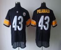 Nike Pittsburgh Steelers #43 Troy Polamalu Black Team Color Men's Stitched NFL Elite Jersey