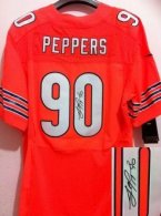 Nike Bears -90 Julius Peppers Orange Alternate Stitched NFL Elite Autographed Jersey