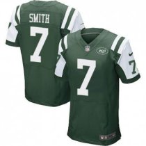 2013 NFL NFL NEW New York Jets 7 Geno Smith Green Jerseys(Elite)