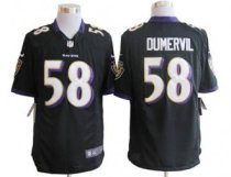Nike Ravens -58 Elvis Dumervil Black Alternate Stitched NFL Game Jersey