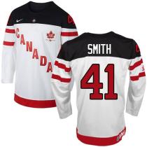 Olympic CA 41 Mike Smith White 100th Anniversary Stitched NHL Jersey