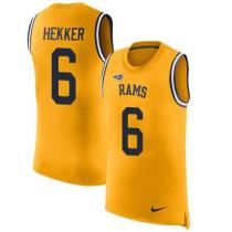 Nike Rams -6 Johnny Hekker Gold Stitched NFL Limited Rush Tank Top Jersey