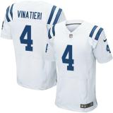 Nike Indianapolis Colts #4 Adam Vinatieri White Men's Stitched NFL Elite Jersey