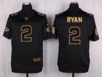 Nike Atlanta Falcons 2 Matt Ryan Black Stitched NFL Elite Pro Line Gold Collection Jersey