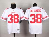 Nike San Francisco 49ers #38 Marcus Lattimore White Men‘s Stitched NFL Elite Jersey