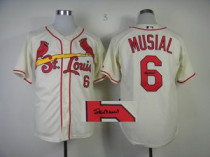 MLB St Louis Cardinals #6 Stan Musial Stitched White Autographed Jersey