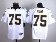 Nike New Orleans Saints #75 Andrus Peat White Men's Stitched NFL Elite Jersey