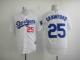 Los Angeles Dodgers -25 Carl Crawford White Cool Base Stitched MLB Jersey