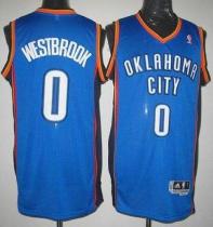 Oklahoma City Thunder #0 Russell Westbrook Blue Stitched Youth NBA Jersey