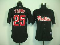 Philadelphia Phillies #25 Jim Thome Black Cool Base Stitched MLB Jersey