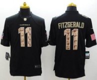 Nike Arizona Cardinals -11 Larry Fitzgerald Black NFL Limited Salute to Service Jersey