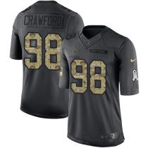 Dallas Cowboys -98 Tyrone Crawford Nike Anthracite 2016 Salute to Service Jersey
