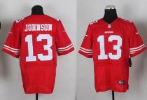 Nike San Francisco 49ers #13 Steve Johnson Red Team Color Men's Stitched NFL Elite Jersey