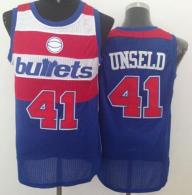 Washington Wizards -41 Wes Unseld Blue Bullets Throwback Stitched NBA Jersey