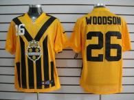 Nike Pittsburgh Steelers #26 Rod Woodson Gold 1933s Throwback Men's Embroidered NFL Elite Jersey