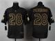 Nike Minnesota Vikings #28 Adrian Peterson Black Gold No Fashion Men's Stitched NFL Elite Jersey
