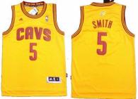 Revolution 30 Cleveland Cavaliers -5 JR Smith Yellow Stitched NBA Jersey