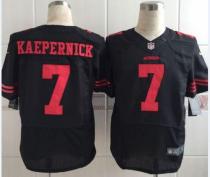Nike San Francisco 49ers -7 Colin Kaepernick Black Alternate Mens Stitched NFL Elite Jersey