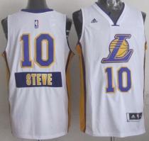Los Angeles Lakers -10 Steve Nash White 2014-15 Christmas Day Stitched NBA Jersey