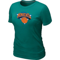 New York Knicks Big Tall Primary Logo Black Women T-Shirt (8)