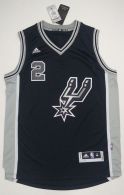San Antonio Spurs -2 Kawhi Leonard Black New Road Stitched NBA Jersey