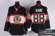 Autographed Chicago Blackhawks -88 Patrick Kane Black New Third Stitched NHL Jersey