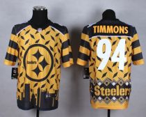 Nike Pittsburgh Steelers #94 Lawrence Timmons Gold Men's Stitched NFL Elite Noble Fashion Jersey