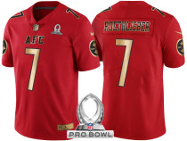 PITTSBURGH STEELERS -7 BEN ROETHLISBERGER AFC 2017 PRO BOWL RED GOLD LIMITED JERSEY