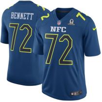 Nike Seahawks -72 Michael Bennett Navy Stitched NFL Game NFC 2017 Pro Bowl Jersey