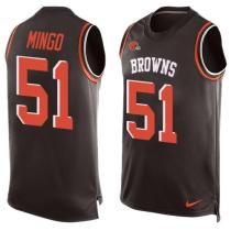 Nike Browns -51 Barkevious Mingo Brown Team Color Stitched NFL Limited Tank Top Jersey