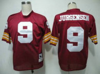 Mitchell and Ness Redskins -9 Jurgensen Red Stitched Throwback NFL Jersey